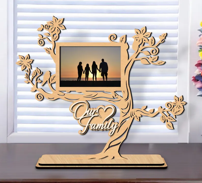 قاب عکس چوبی طرح درخت قاب عکس چوبی طرح درخت